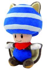 SUPER MARIO BROS SQUIRREL TOAD 8IN BLUE PLUSH